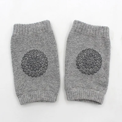 Light Grey Детские хлопковые наколенники, детские Нескользящие комплекты для ползания, защита ног, леггинсы, наколенники, защитный теплый костюм - Цвет: Light Grey