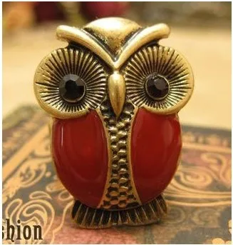 Europe and the United States to restore ancient ways intense red drip owl ring | Украшения и аксессуары