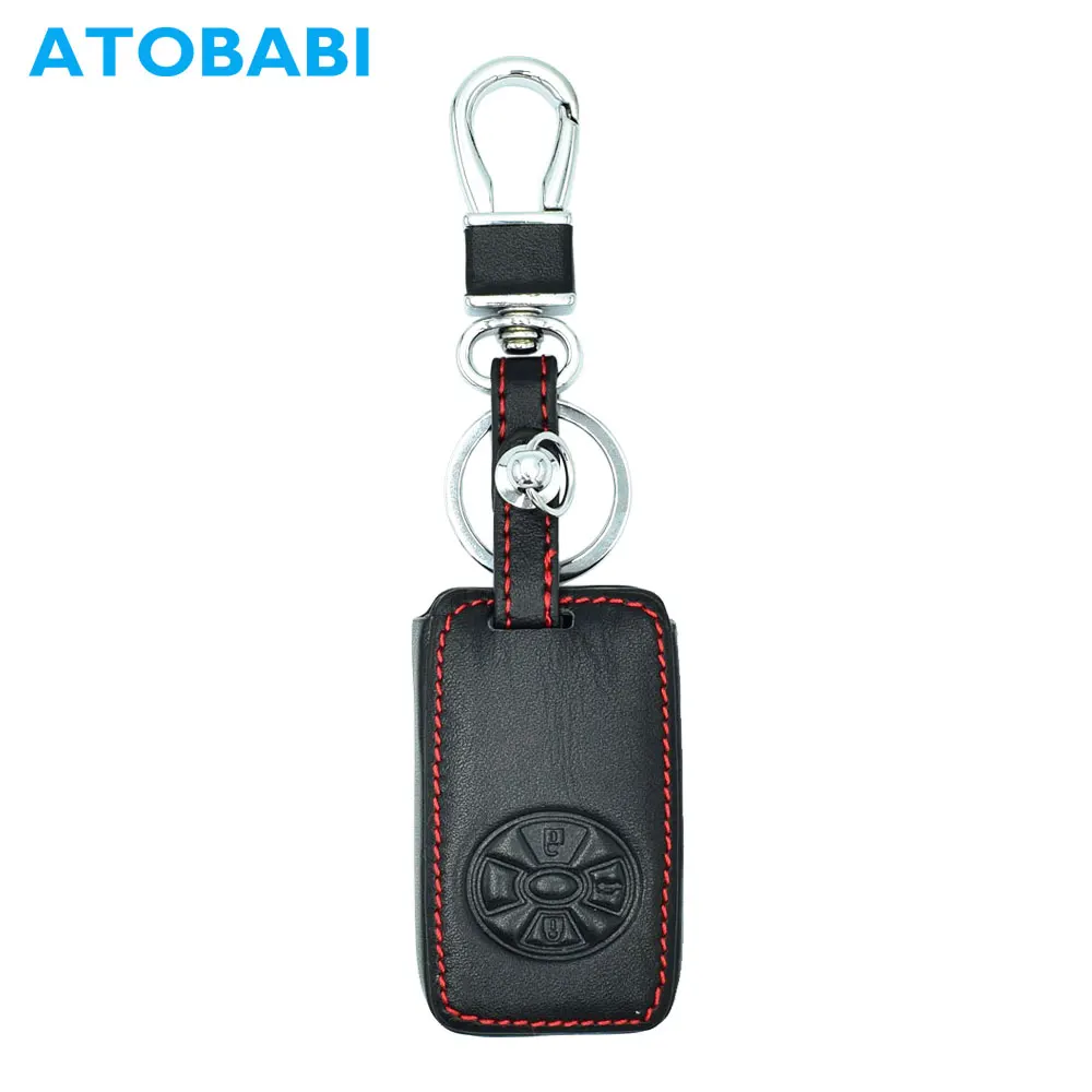 Кожаный чехол для ключей с 3 кнопками Toyota Corolla Yaris Mark X Hilux Vitz Rav4 Aqua Camry Auris Smart Remote Shell