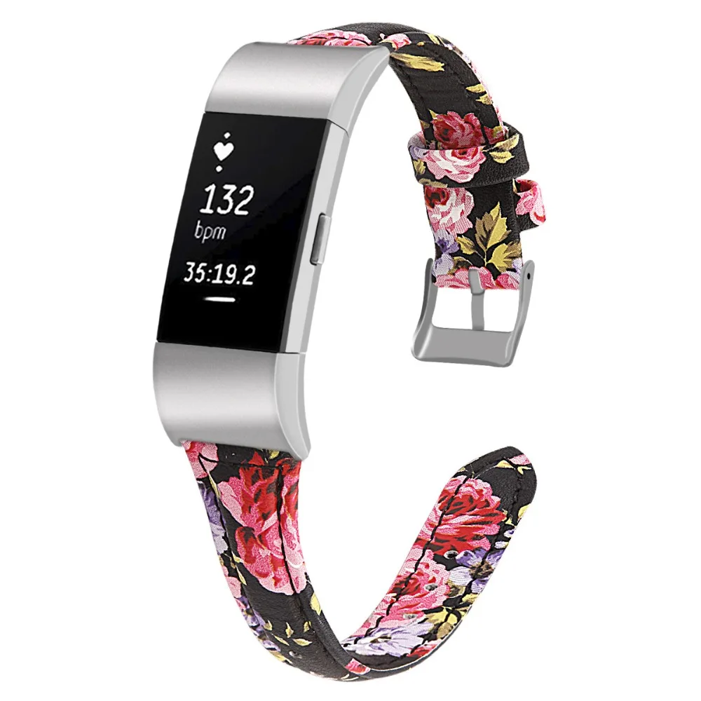 Полосы для браслета FitBit Charge 2 кожи Роза Золотые ремешки для FitBit Charge 2 кожаный браслет с ремешком ремешок для часов кожаный ремешок