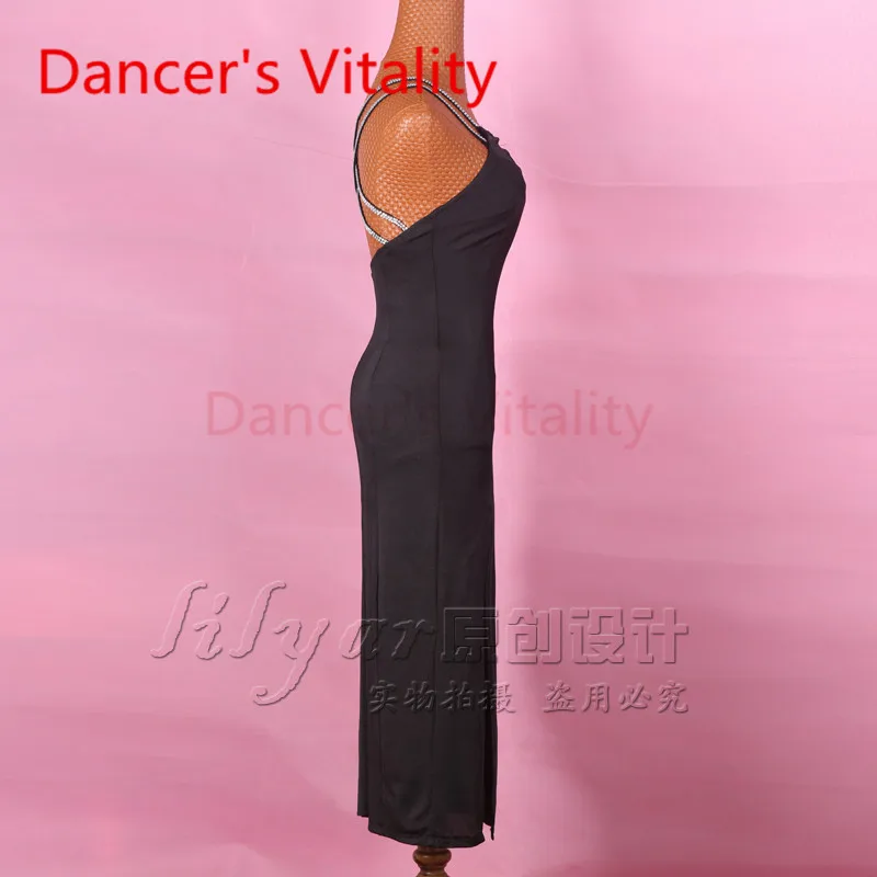 2017 платье для латинских танцев женское левое открытое жгут сальса Танго Румба