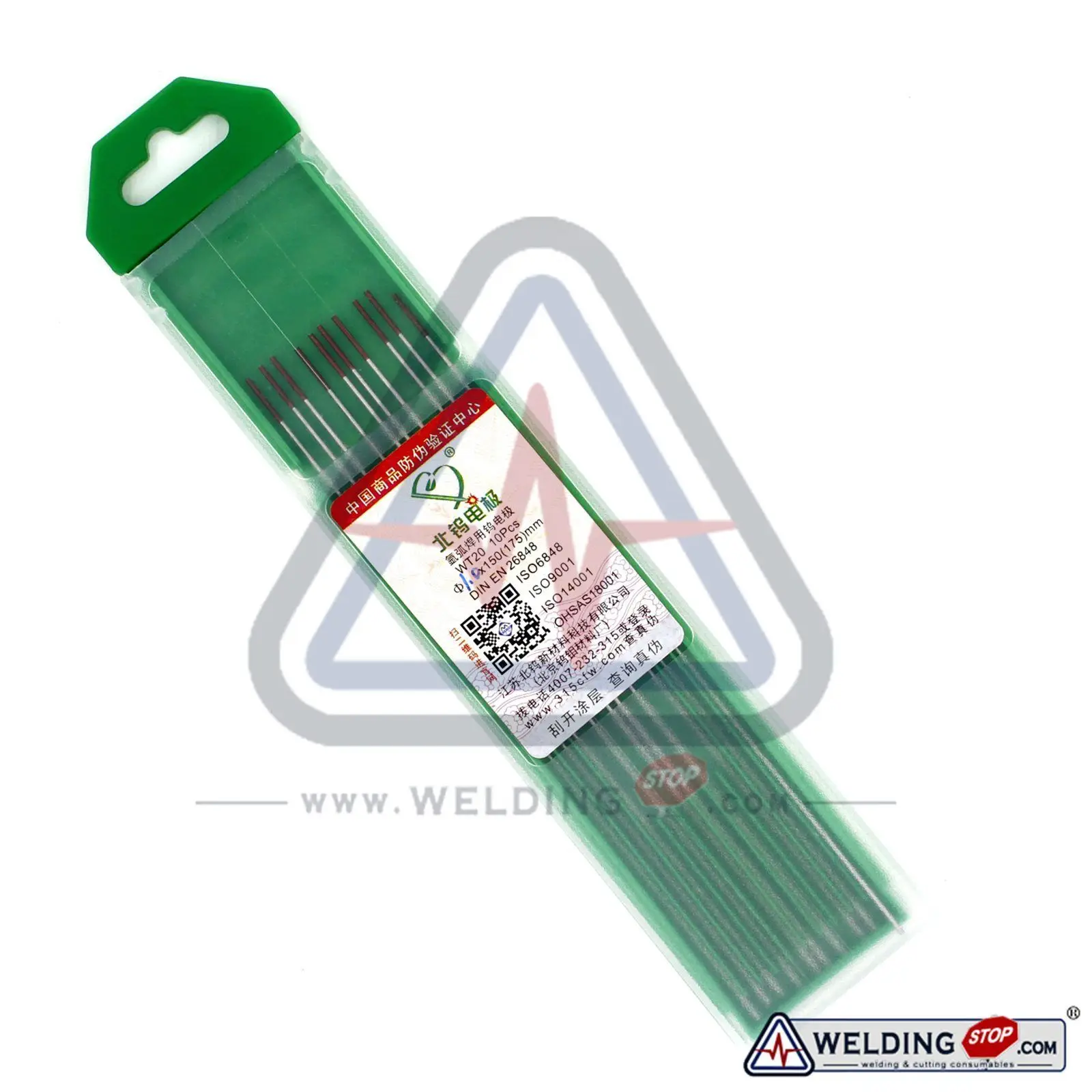 

WT20 TIG Welding Tungsten Electrode 2% Thoriated 1.0 X 150mm .040" X 6"Red PK/10