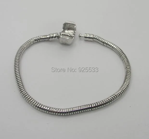Free shipping 6pcs fashion white K color silver plated copper snake chain fit European bracelet DIY | Украшения и аксессуары