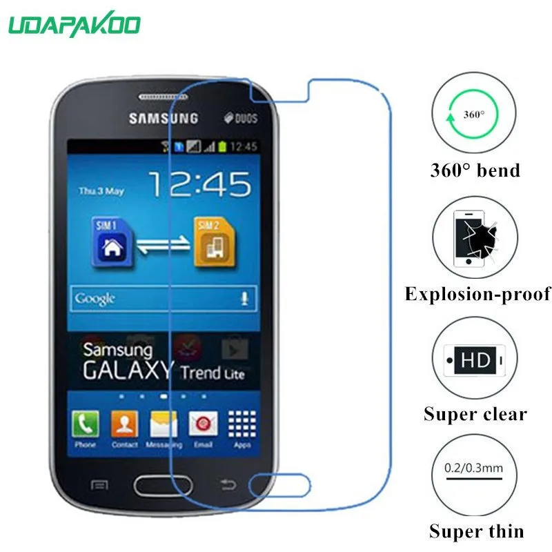 Udapakoo прозрачная закаленная мягкая стеклянная пленка для Sumsung Galaxy Trend Lite S7390 S7392