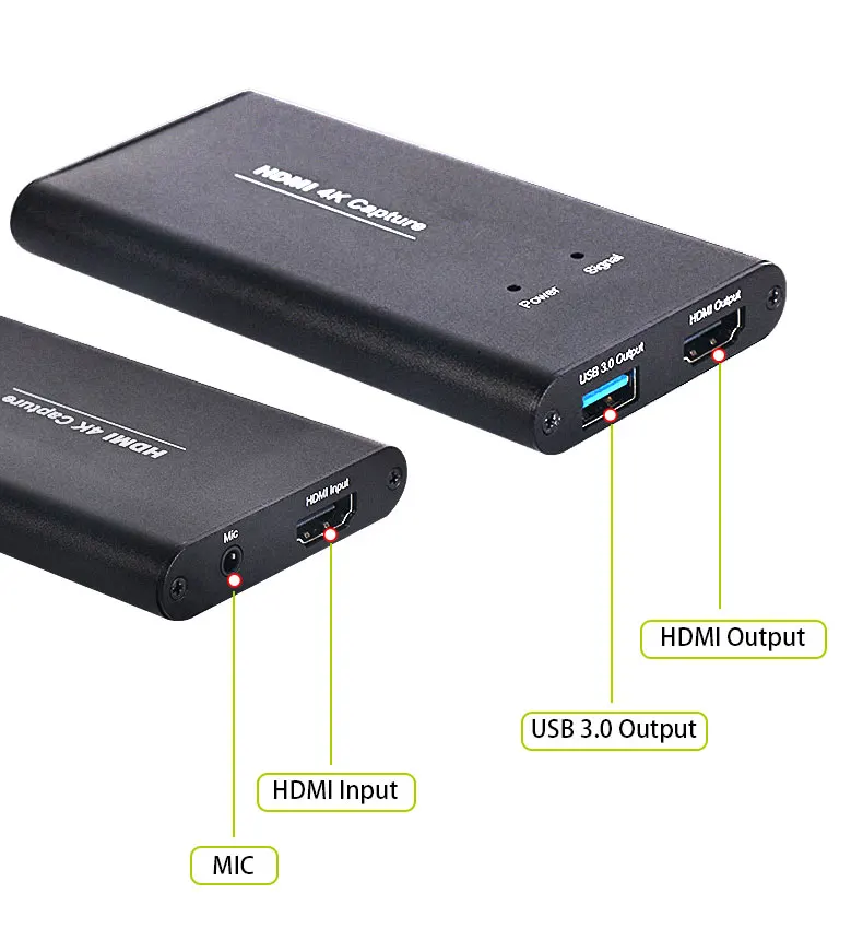 4 ports 4K KuWFi USB3.0 HDMI 4K60Hz Захват видео с HDMI на USB Захват видеокарты Dongle Игра Потоковая трансляция в прямом эфире с входом MIC - Цвет: 4 ports 4K
