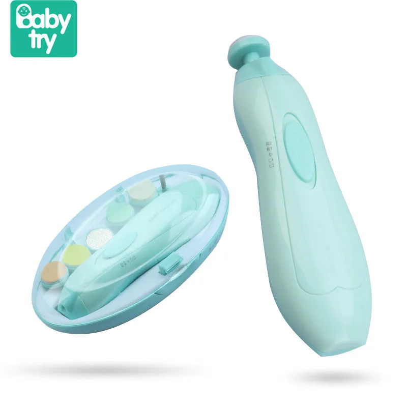 

Babytry 6 in One Multifunctional Finger Feet Grinding Clipper ABS Manicure Tool Electric Baby Care Nail Trimmer For Kids Adult