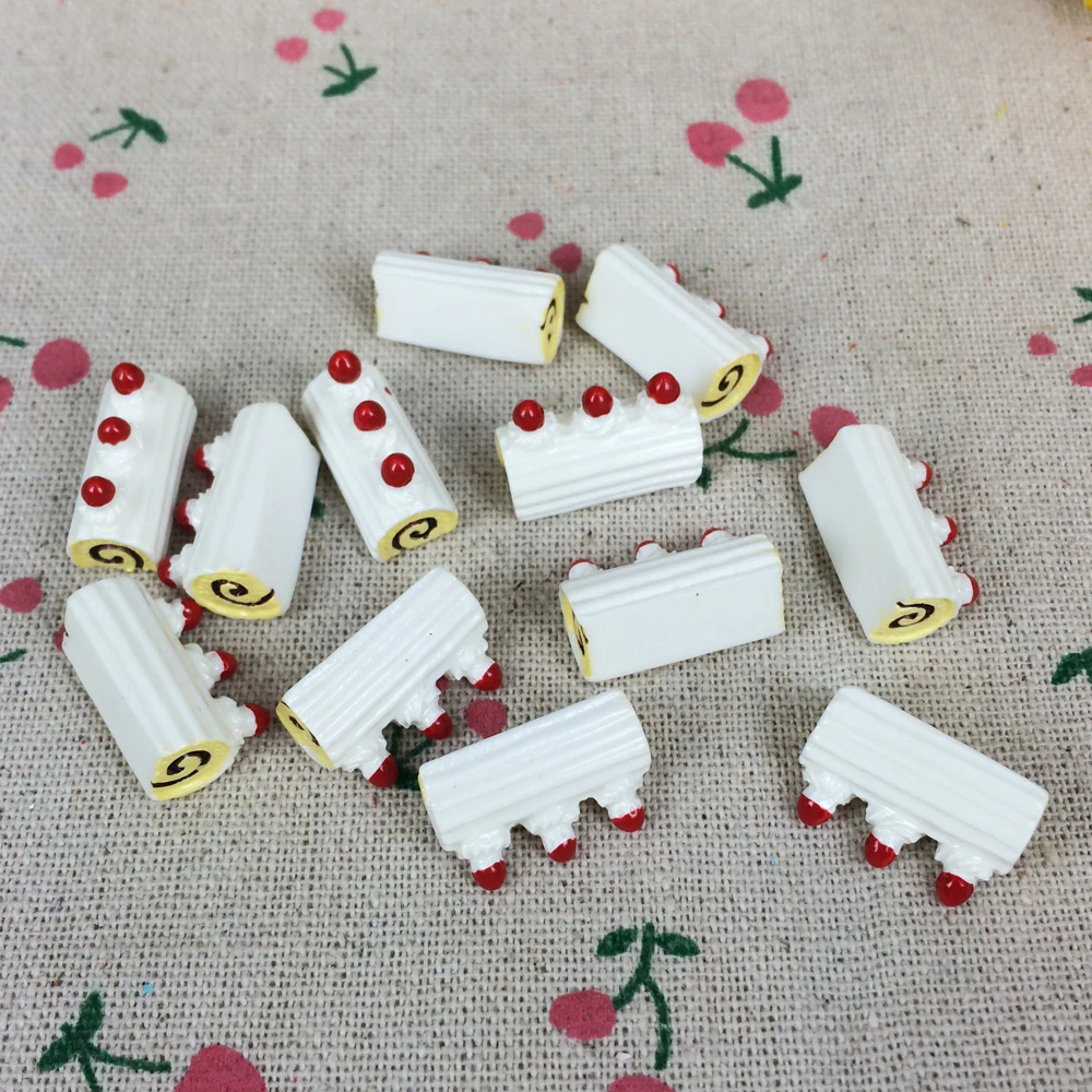 10 шт. плоский задник из смолы кабошон поддельные продукты Kawaii DIY Украшение с