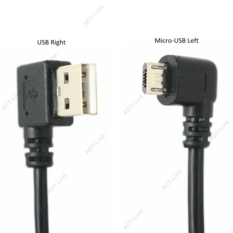 Кабель для зарядки и передачи данных со штекером Micro USB (штекер) под углом 90