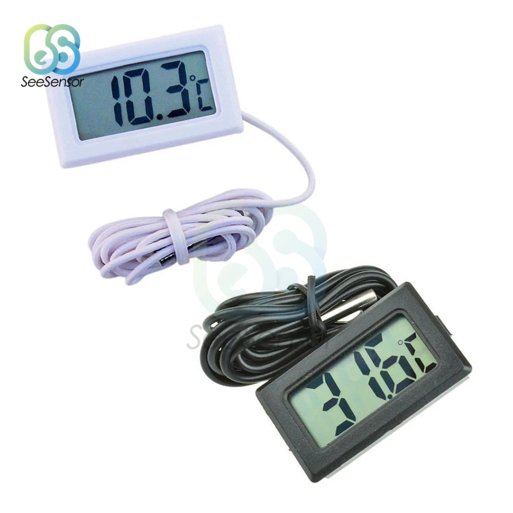LCD Digital Thermometer -50~ 110 Degree Fridge Freezer Temperature Meter with Probe 1M | Инструменты