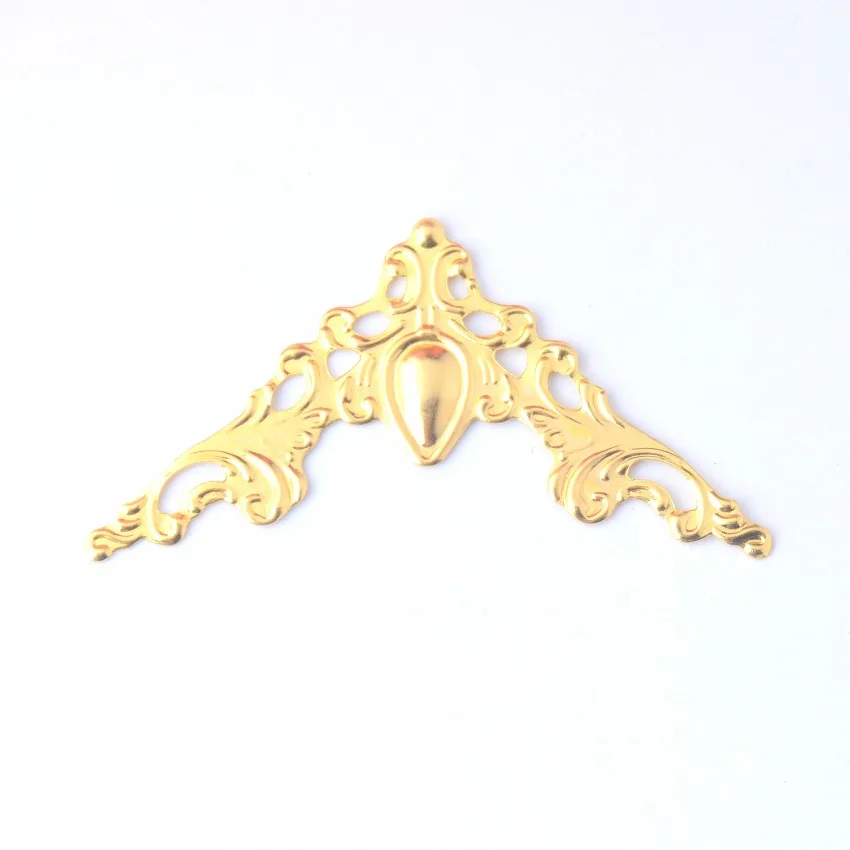 

MIAOCHI 50Pcs Photo Album Angle Pressure Angle Corner Protector Protects Gold Color Metal Bag Angle 4.1cm