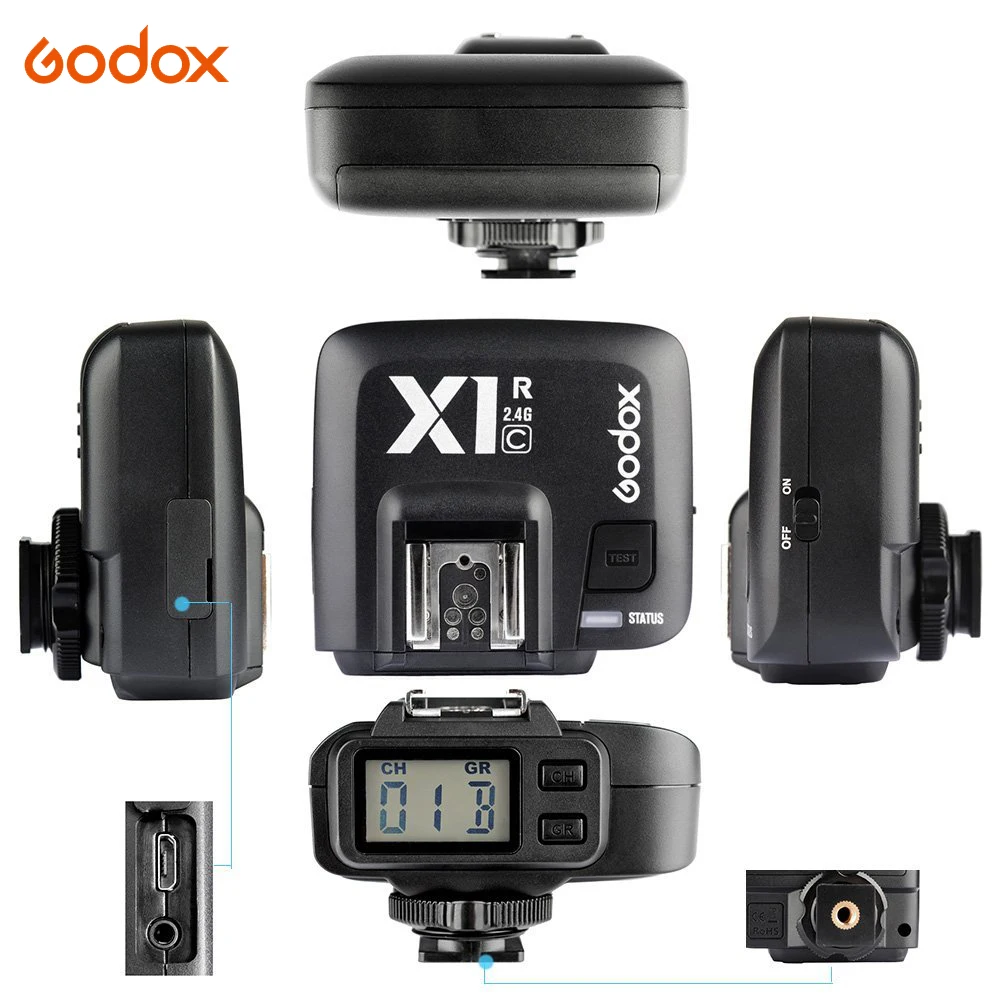Godox X1t X1 комплект ttl 2 4G беспроводной триггерный передатчик вспышки приемник для