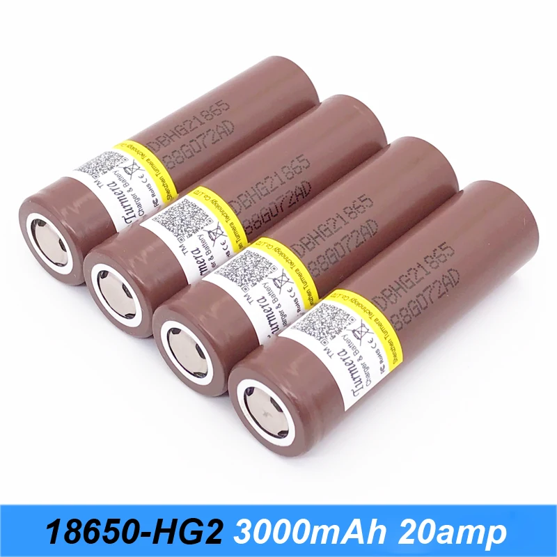 30A большой ток 18650 hg2 3000 мАч 20 Ампер фонарик для электрических сигарет и батареи