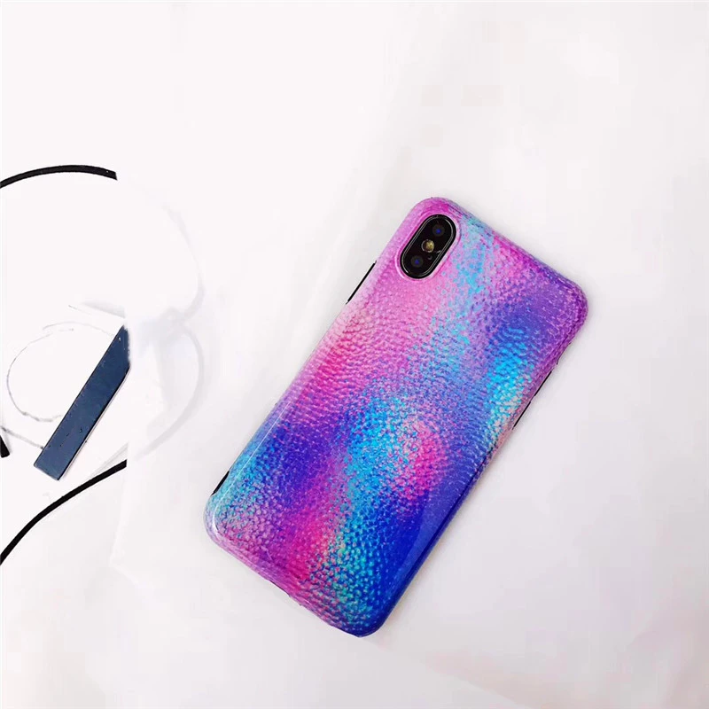 Мода Градиент лазерный Футляр фиолетового цвета для iphone X case 8 7 6 6s плюс | Мобильные