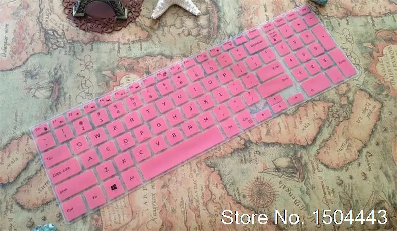 pink Силиконовая клавиатура для ноутбука Dell Inspiron Vostro 15 3000 series 15,6 5000 series 15 7000 series - Цвет: pink