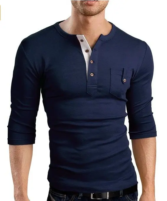 

New cotton absorption comfortable Shirts Men's Slim Fit Muscle fitness Stylish man Shirt Long Sleeve Men fashion top clothes
