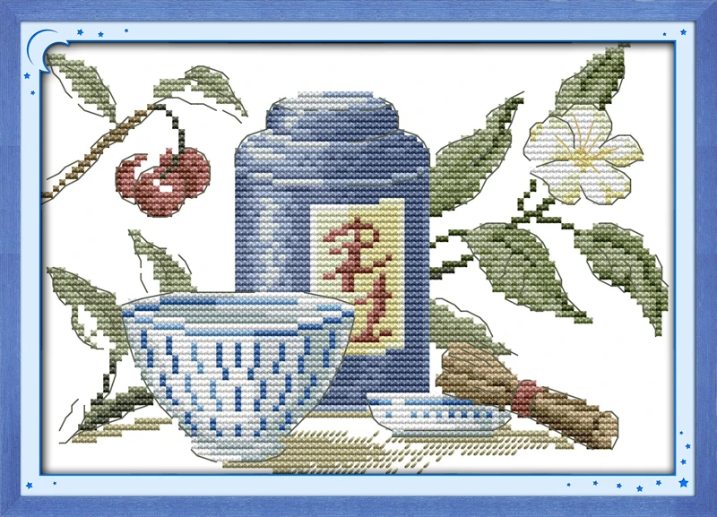 Набор для вышивки крестиком The tea художественная концепция цветная нить DMC 14ct 11ct с