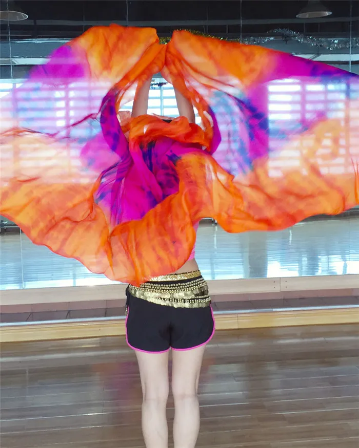 Женская Фата для танца живота черно красная фата из 100% шелка шарф балливуда