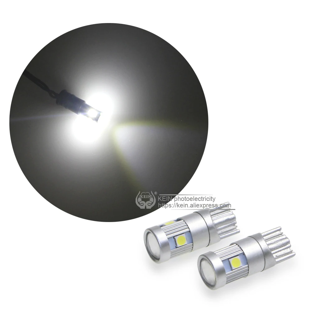 KEIN 2 шт. W5W светодиодные автомобильные лампы t10 3030 5smd Светодиодные Автомобильные