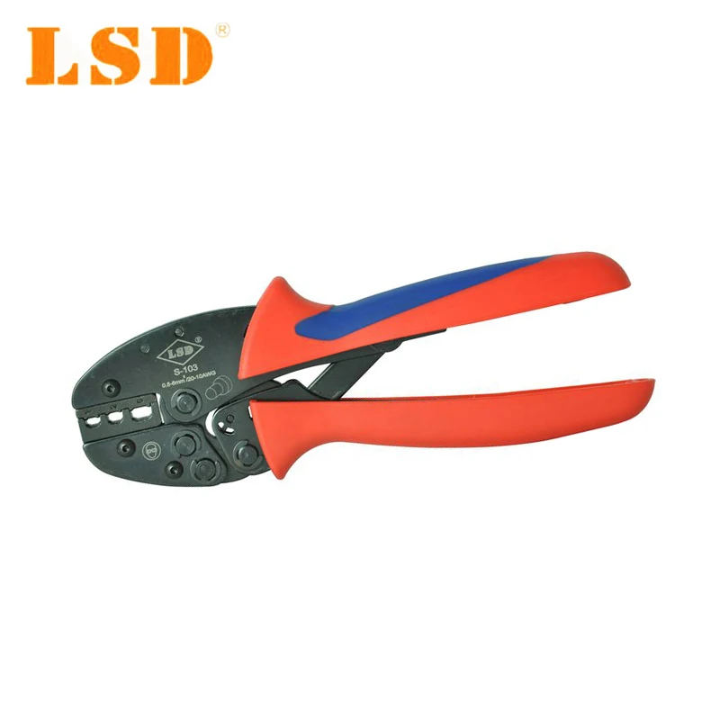 

Обжимные инструменты S-103 обжимные клеммы крышки 0,5-6mm2 20-10AWG обжимной инструмент, щипцы многоинструментальные ручные инструменты плоскогубц...
