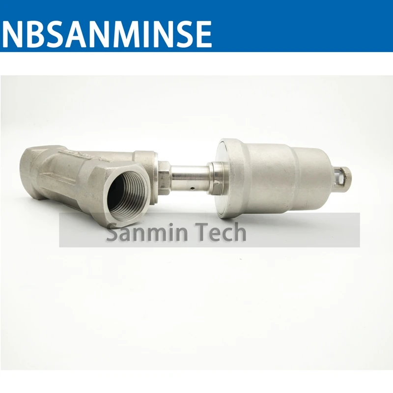 JDF 100S0NC 1 1/4 1/2 2 3 пневматический нормально закрытый угловой седельный клапан из