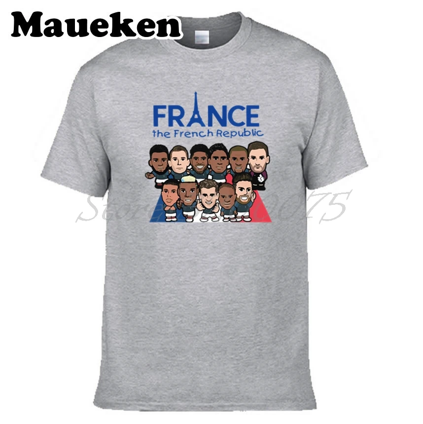 Мужчины Франция Griezmann Varane Mbappe Dembele Pogba Lloris Pavard Giroud Fekir world Tolisso чемпионы футболка