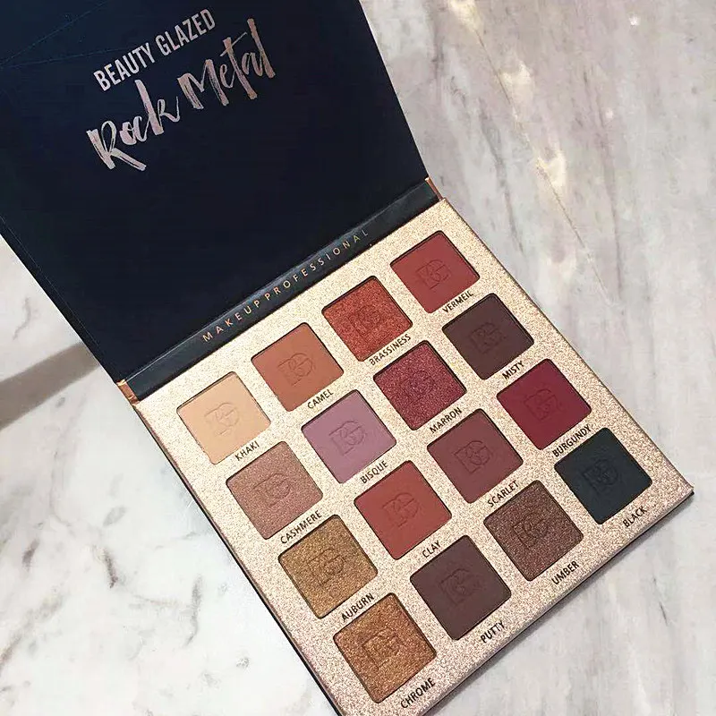 Beauty Glazed палитра теней для век с 16 цветными блестками матовая |