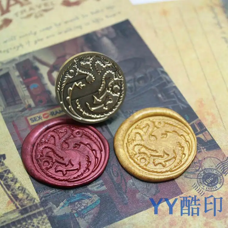 Восковая уплотнительная металлическая головка Игра престолов с ручкой сделай