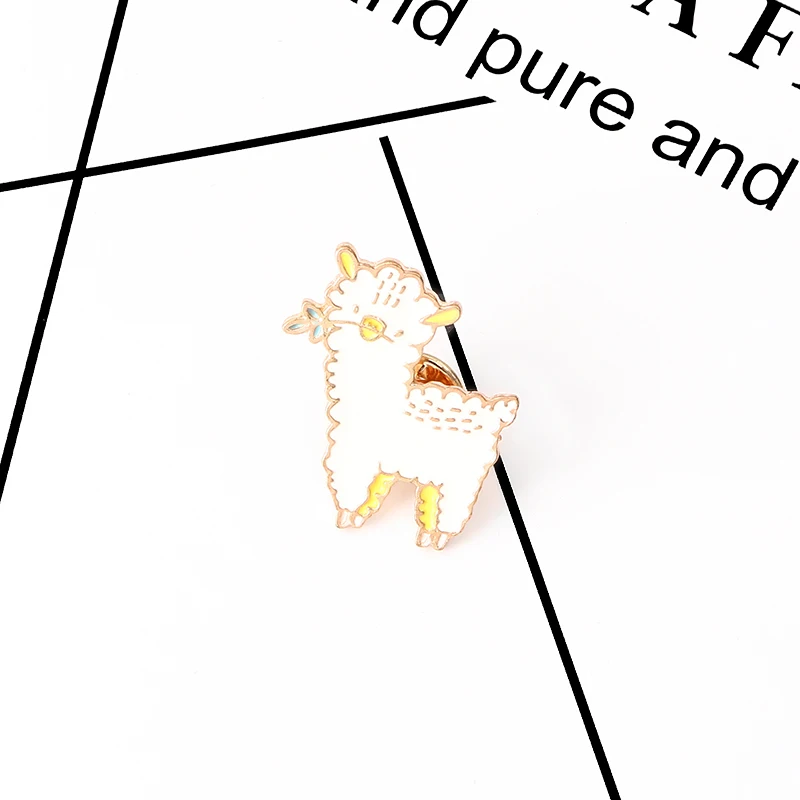 Cotton Animal Sheep Alpaca Hard Enamel Pins Broooches for Men Women Badges Lapel Accessories Jewelry | Украшения и аксессуары