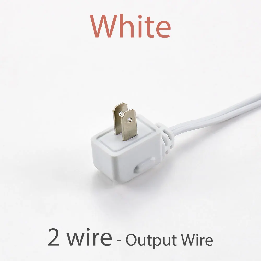 2 Wire White 110 В 220 в 230 в 240 в разъем питания переменного тока дорожка для высококлассного дисплея освещение шкафа рельсовая дорожка marke полка система освещения фитинг - Цвет: 2 Wire White