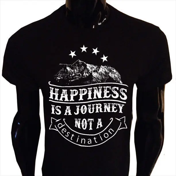 ЛА FELICIDAD ES UN VIAJE НЕ DESTINO Camiseta омбр serigrafiada s-5xl HJ1 | Мужская одежда