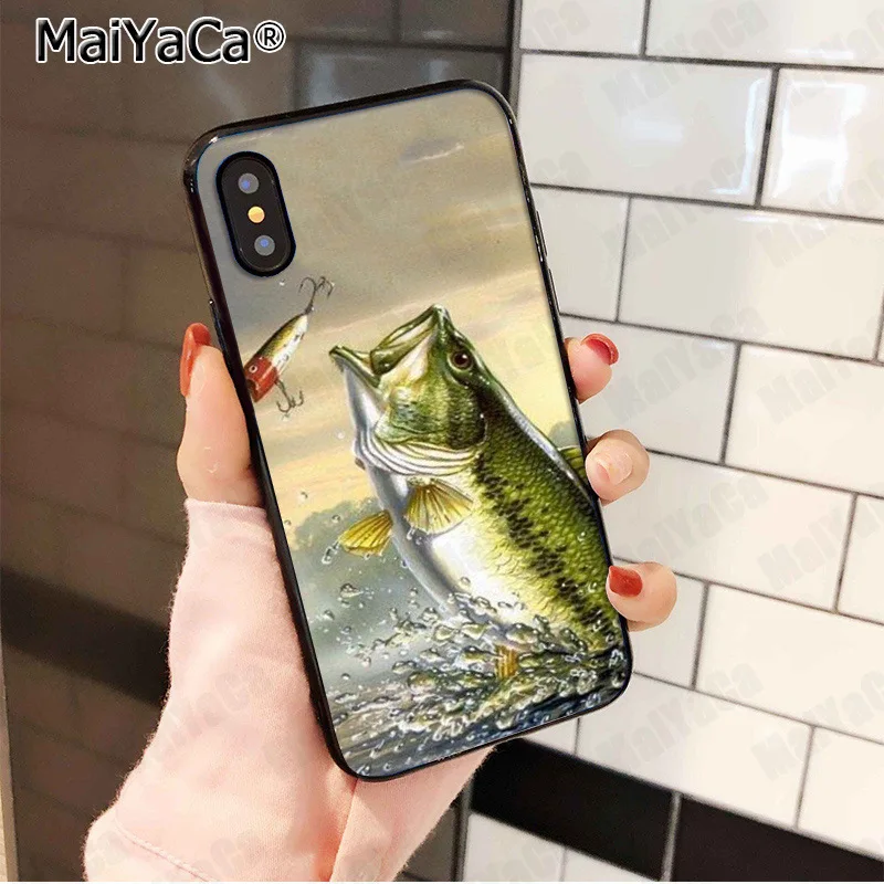 Чехол для телефона MaiYaCa панель рисования форели рыбы рыбалки Apple iphone 11 pro 8 7 66S Plus X 5S