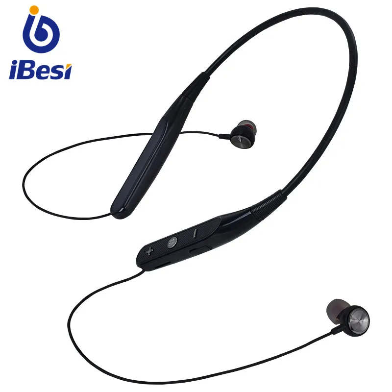 Беспроводные Bluetooth наушники iBesi 733 спортивные с шейным ремешком и поддержкой TF