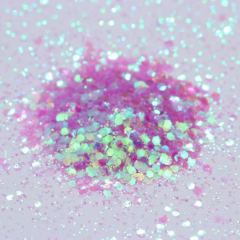 1 коробка Блестящий Порошок для ногтей блестящие фиолетовые зеленые супер