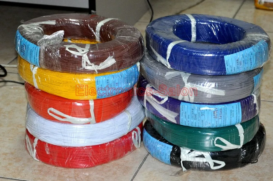 10M / 32.8FT White UL-1007 22AWG Hook-up Wire Cable. | Обустройство дома