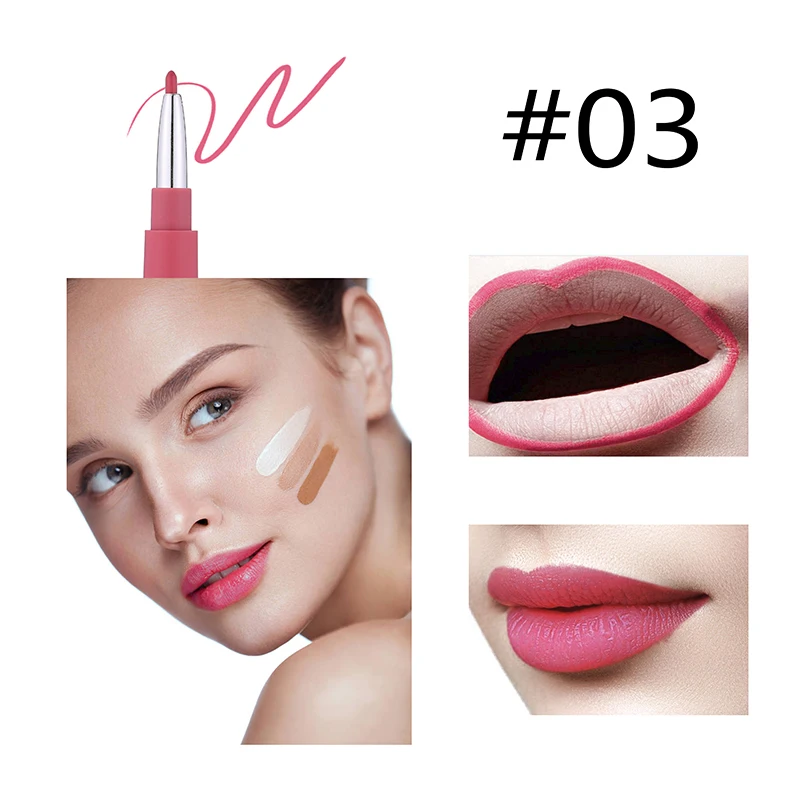 Miss rose double ended lipstick pencil waterproof long lasting batom sexy red lip liner makeup velvet matte tattoo pen MS127 |