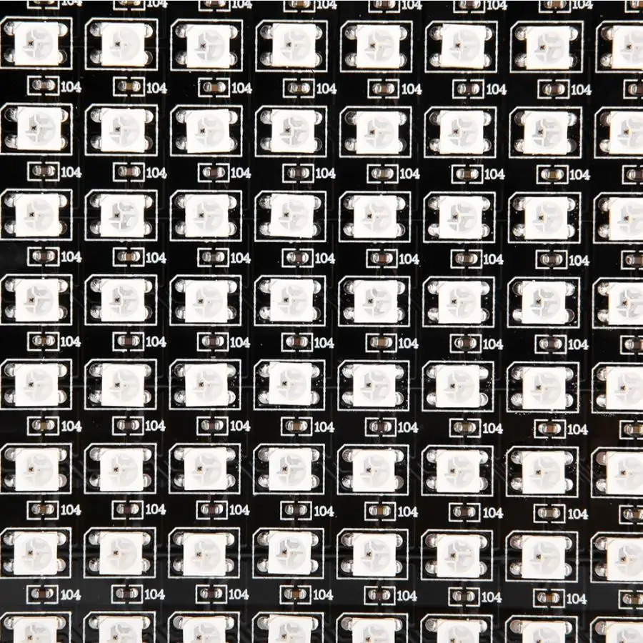 WS2812B RGB 16*16 пикселей цифровой гибкий точечный индивидуально адресуемый светодиодный дисплей Scree Wattmeter