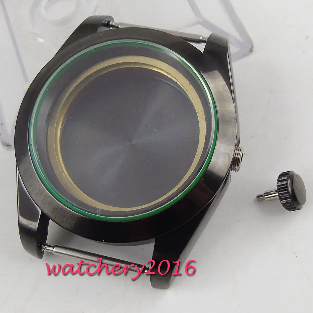 New 39mm  PVD Watch Case Sapphire glass fit ETA 8215 MIYOTA 8215 movement Watch Case