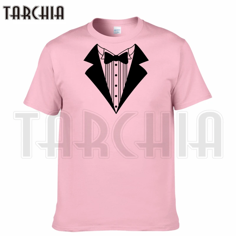 

Футболка TARCHIA мужская с коротким рукавом, хлопковая тенниска под смокинг, Повседневная модная майка, лето 2021