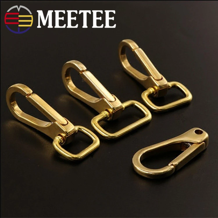 Латунная пряжка Meetee металлические Пружинные зажимы для сумок защелки ремня 15/20/25
