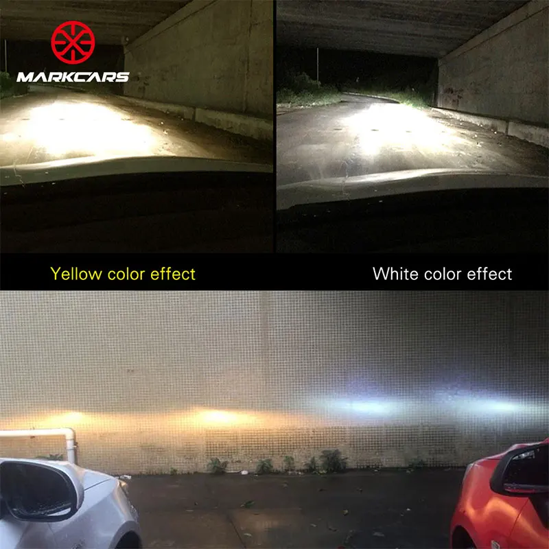 MARKCARS F2 H4 H7 LED Car Headlight 9006 9007 9012 H16 Pure White&Yellow Dual Color Light Auto Lamp Fog 10000LM 50W 12V | Автомобили и