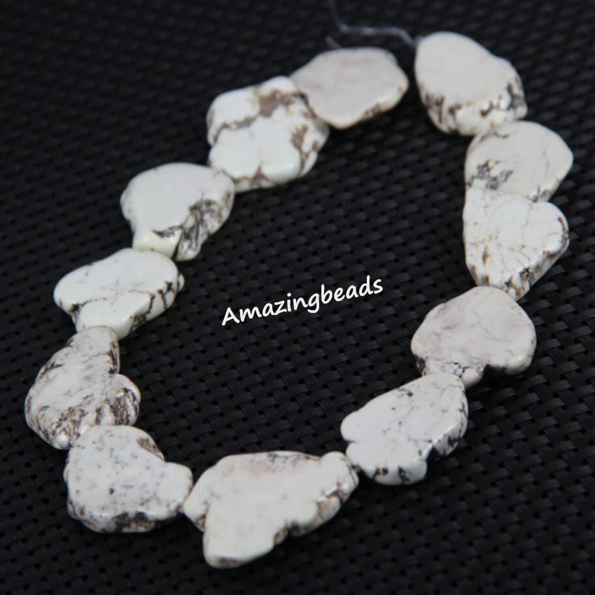 Полный ассортимент белых цветов с цитатой Howlite подвески из искусственных бусин