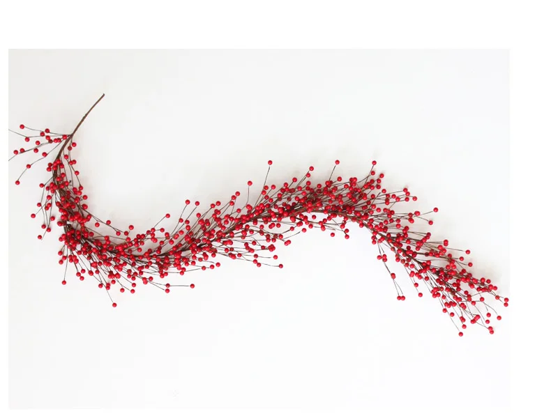 Искусственная ягодная гирлянда длиной 1 6 метра красная лоза для рождественских