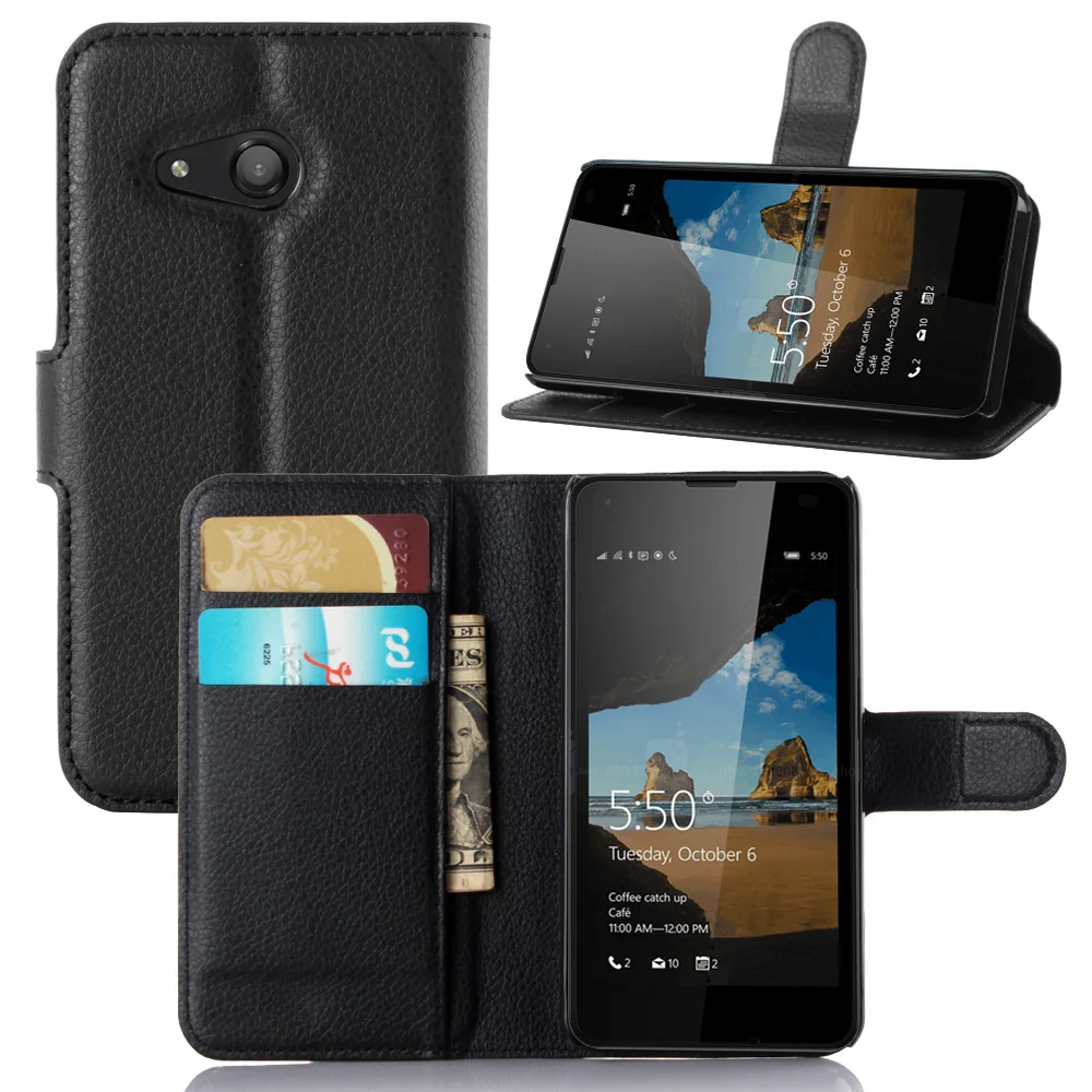 Для Nokia Microsoft Lumia 550 чехлы бумажники новый кожаный чехол книжка с подставкой и
