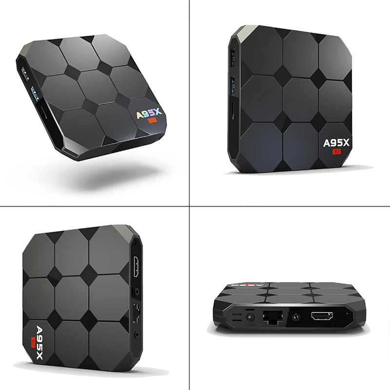 A95X R2 Android 7 1 Smart tv Box S905W четырехъядерный 2G ram 16G rom телеприставка спутниковая 4K 3D H.265