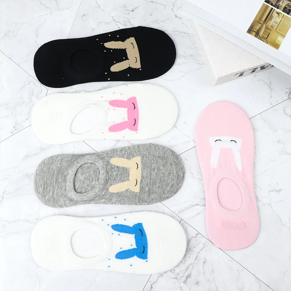 Модные хлопковые носки с милыми мультяшными ушками и кроликом для женщин девочек