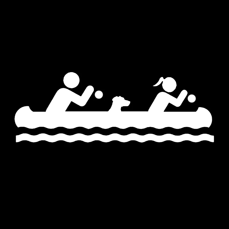 Интересная Виниловая наклейка для каноэ семьи и домашних животных размером 15 3 см