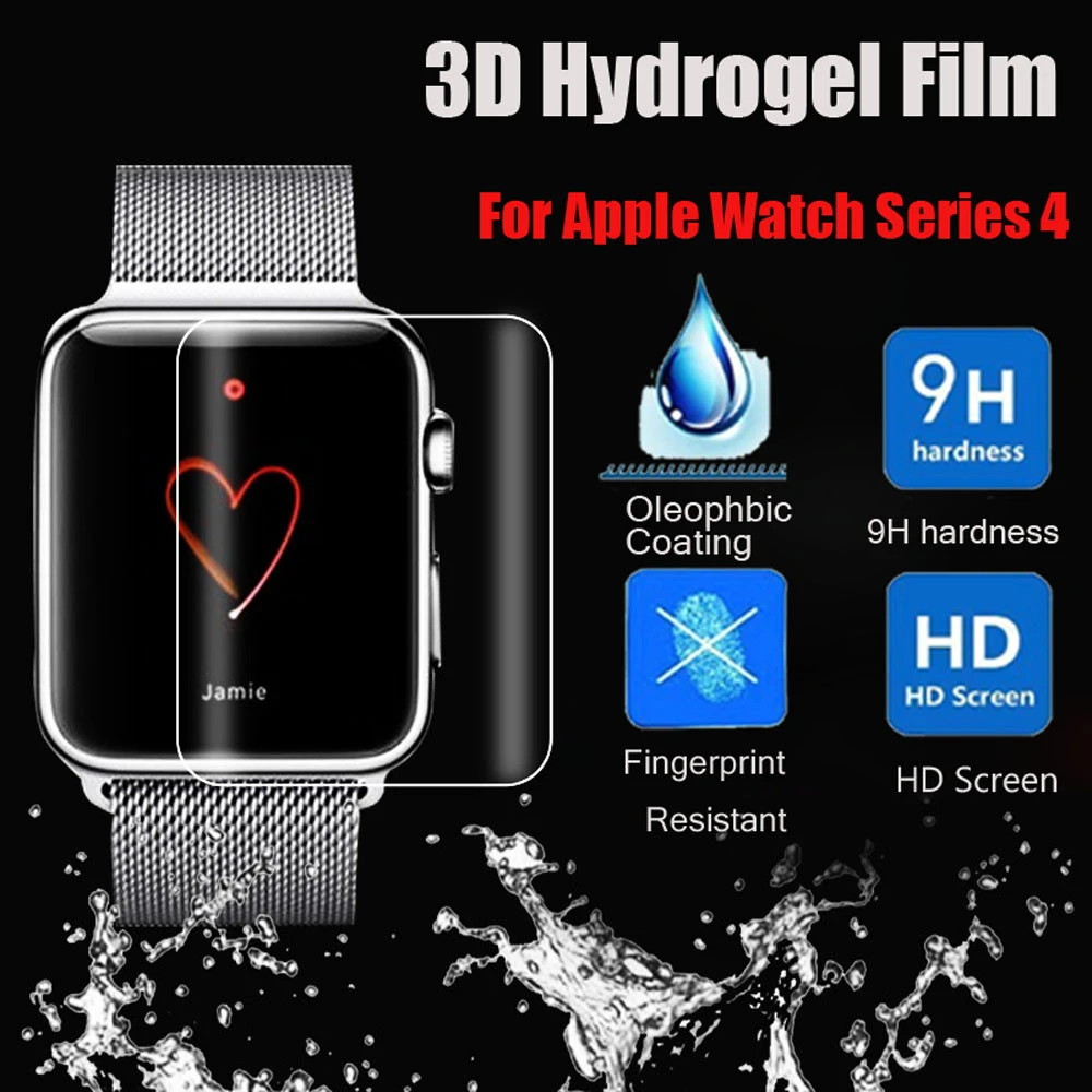Гидрогелевая пленка прозрачная защитная для экрана Apple Watch Series 4 40 мм