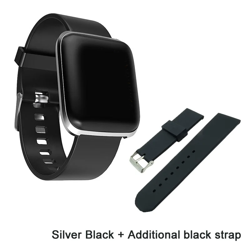 Silver Black n BK Смарт-часы VERYFiTEK W5, кровяное давление, кислородный монитор сердечного ритма, фитнес-браслет, спортивные часы для мужчин и женщин, умные часы PK B57 Q9 - Цвет: Silver Black n BK