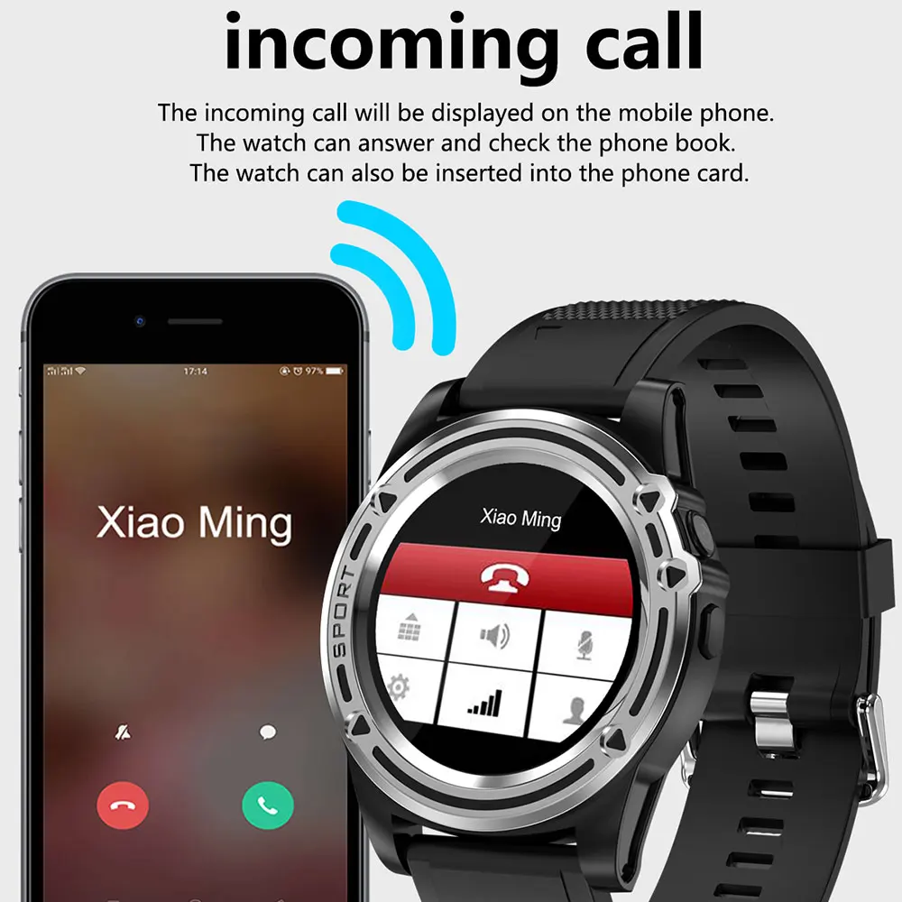 Смарт часы Kobwa DT18 Bluetooth силиконовые Relogio Android умные GSM телефонные звонки SIM TF камера
