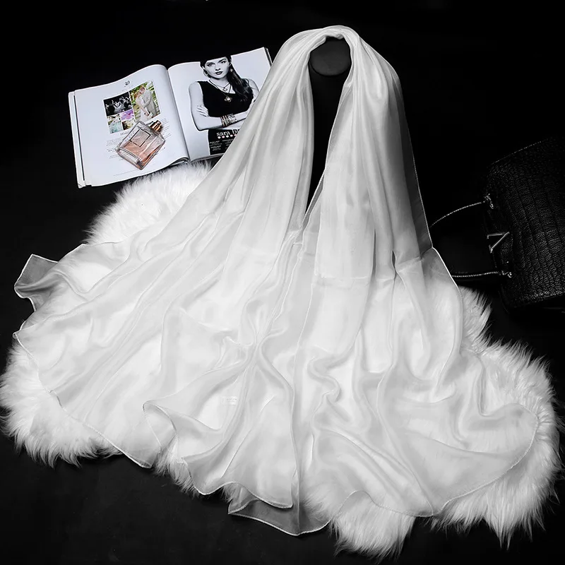 Высокое качество 100% шелк тутового шелкопряда шарф натуральный натурального